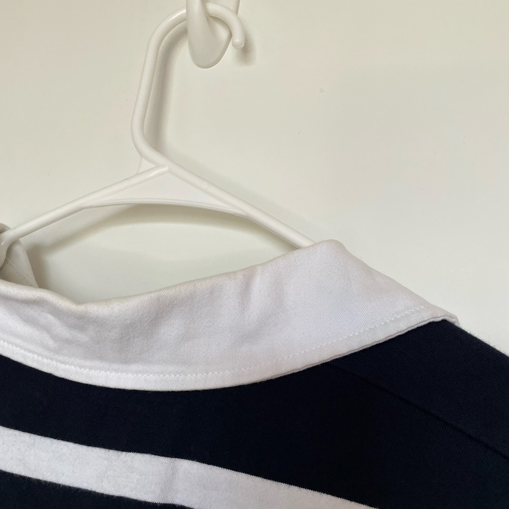 Brandy Melville Oversized Collared Button Striped… - image 4